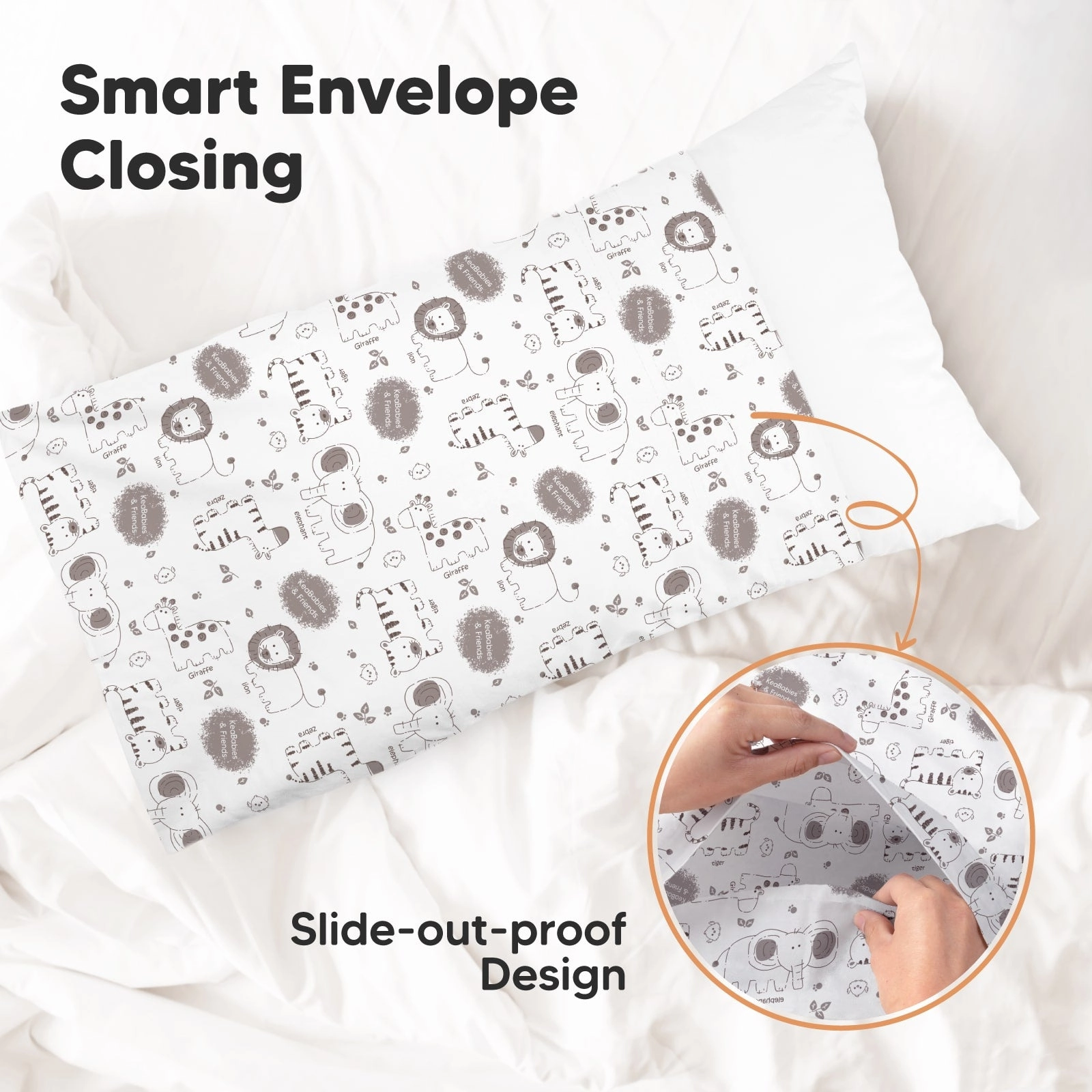Printed Toddler Pillowcase 13X18" (KeaSafari)