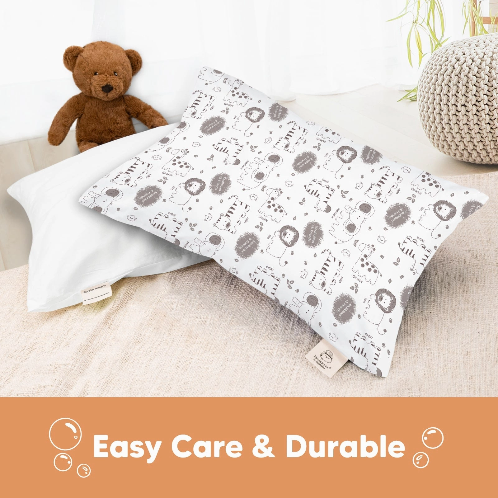 Printed Toddler Pillowcase 13X18" (KeaSafari)
