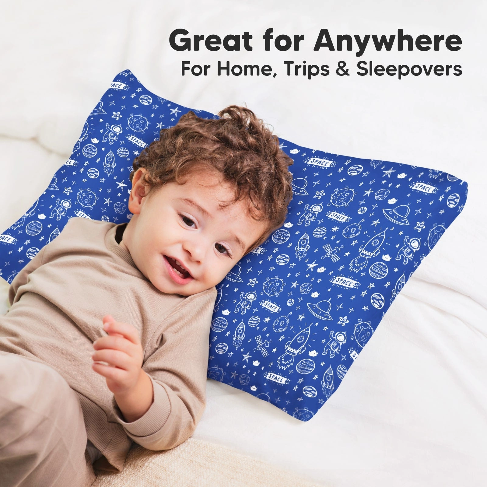 Printed Toddler Pillowcase 13X18" (Off to Space)