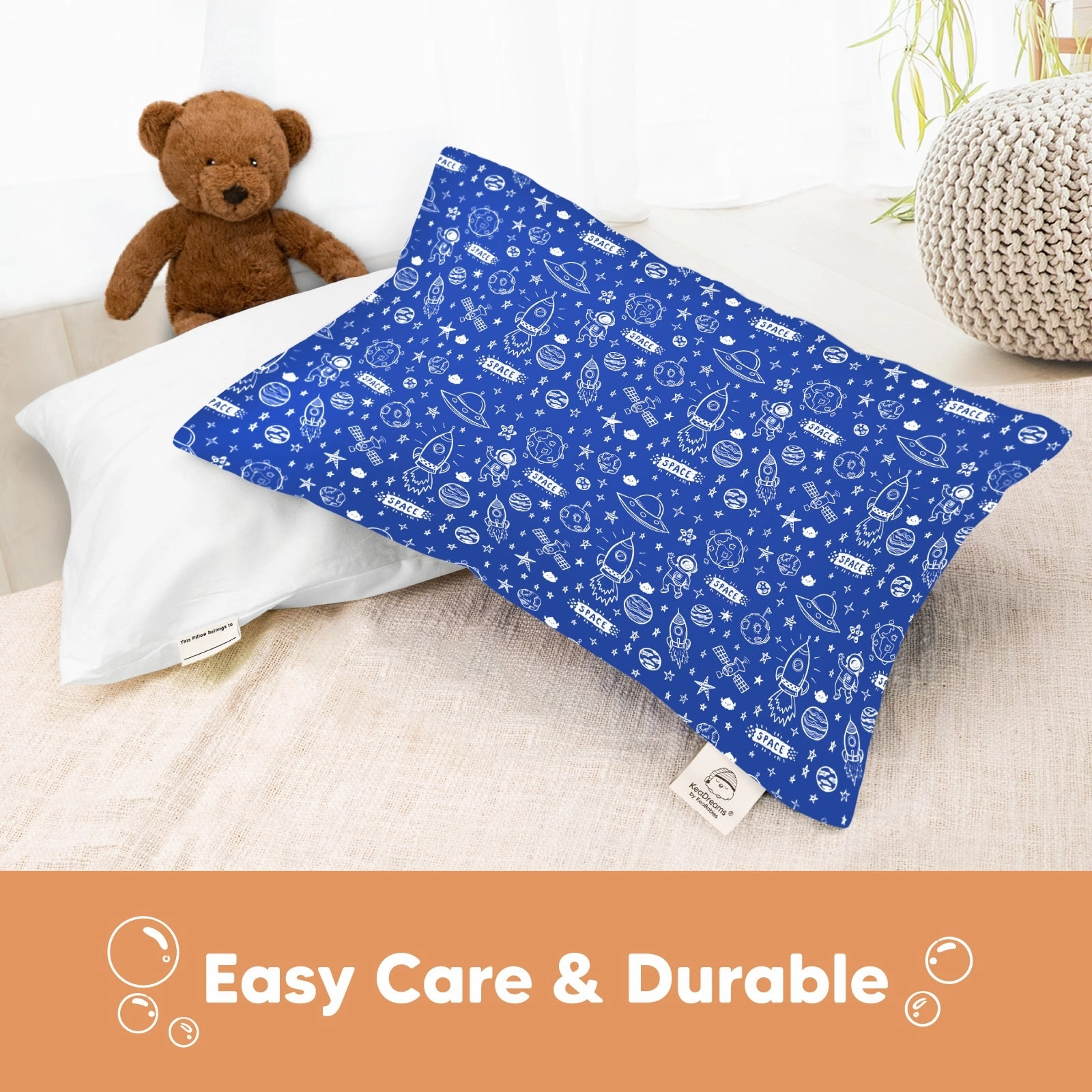 Printed Toddler Pillowcase 13X18" (Off to Space)