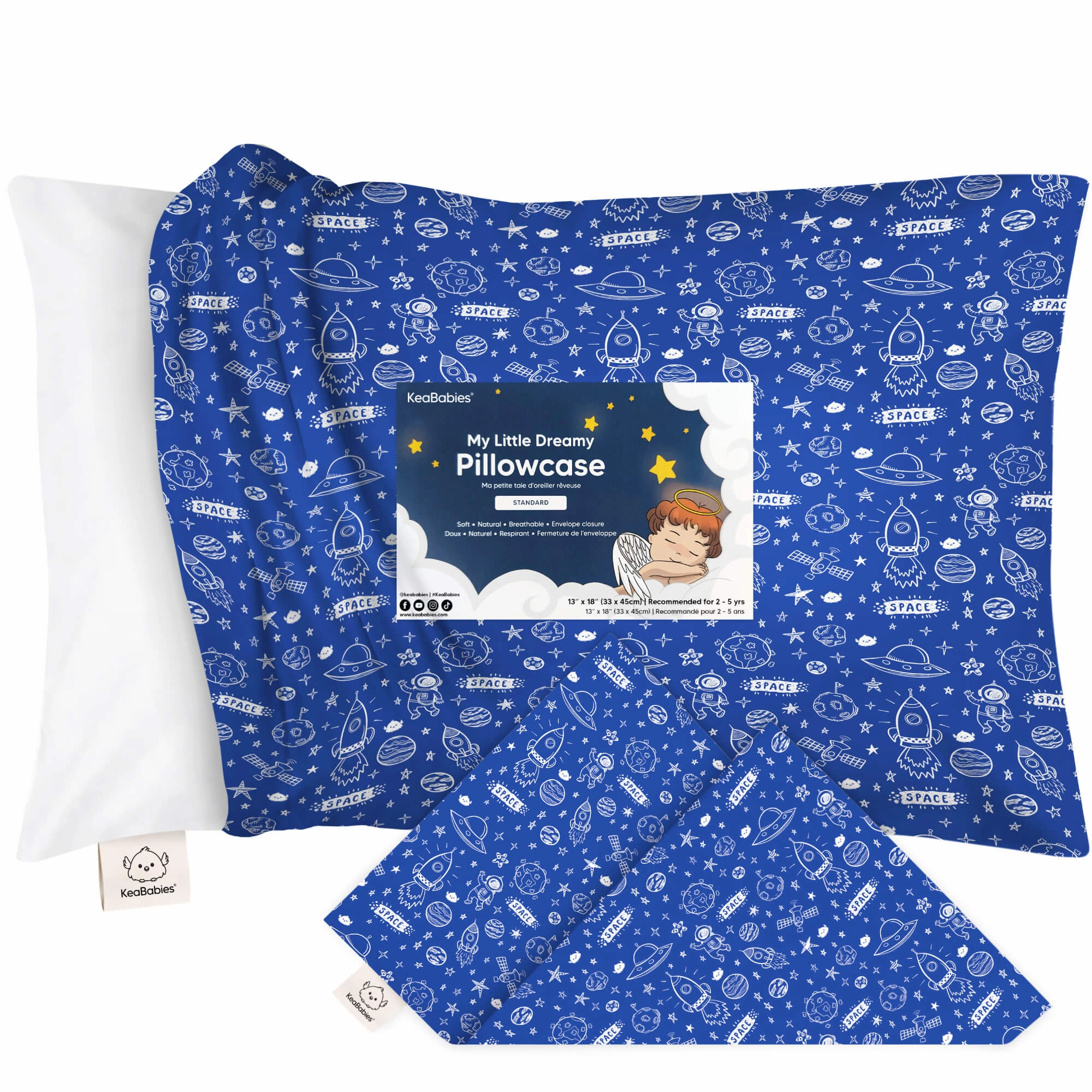Printed Toddler Pillowcase 13X18" (Off to Space)