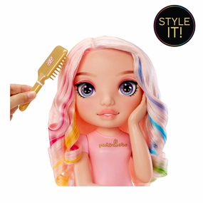 Rainbow High 517160 Bella 13 Styling Head 4 in 1 Playset with Washable Hair Creams, Nail Polish, Brush & Hair Coloring Tool