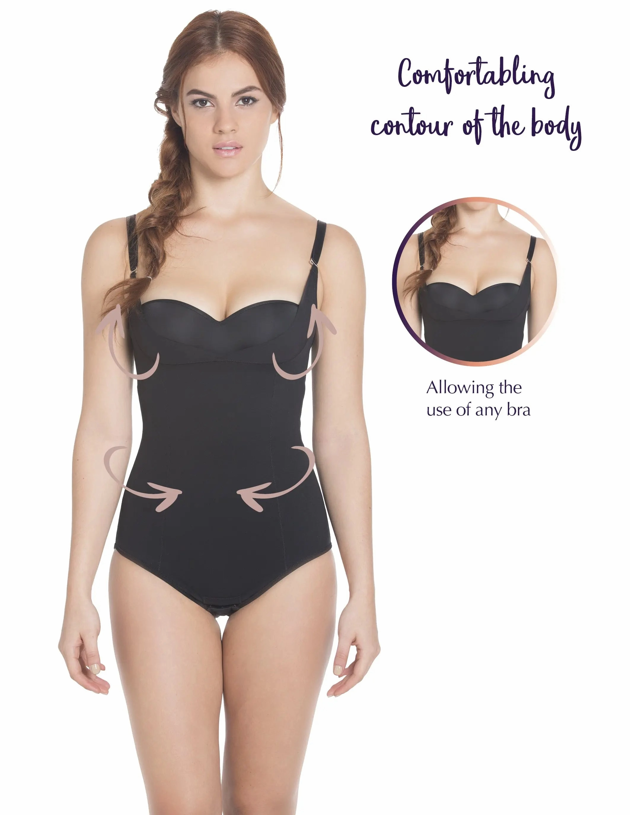 Siluet E6025 Slimming Braless Classic Panty Body Shaper with Latex