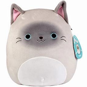 Squishmallows SQCR00049 Felton The Siamese Cat 10-Inch Plush Toy - Soft & Squishy Collectible Stuffed Animal