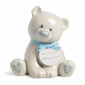 Teddy Bear Bank - Blue
