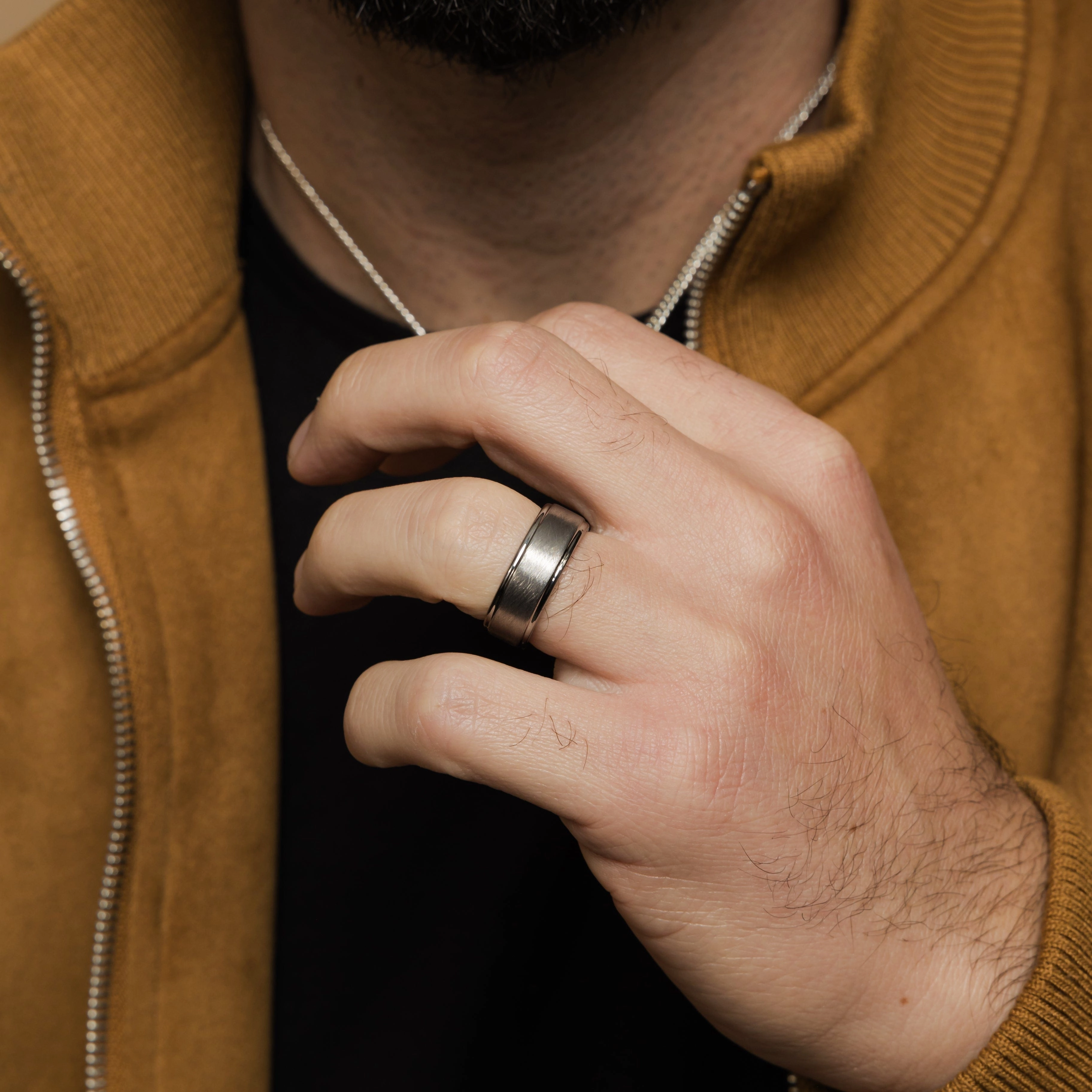 Textured Band | Tungsten