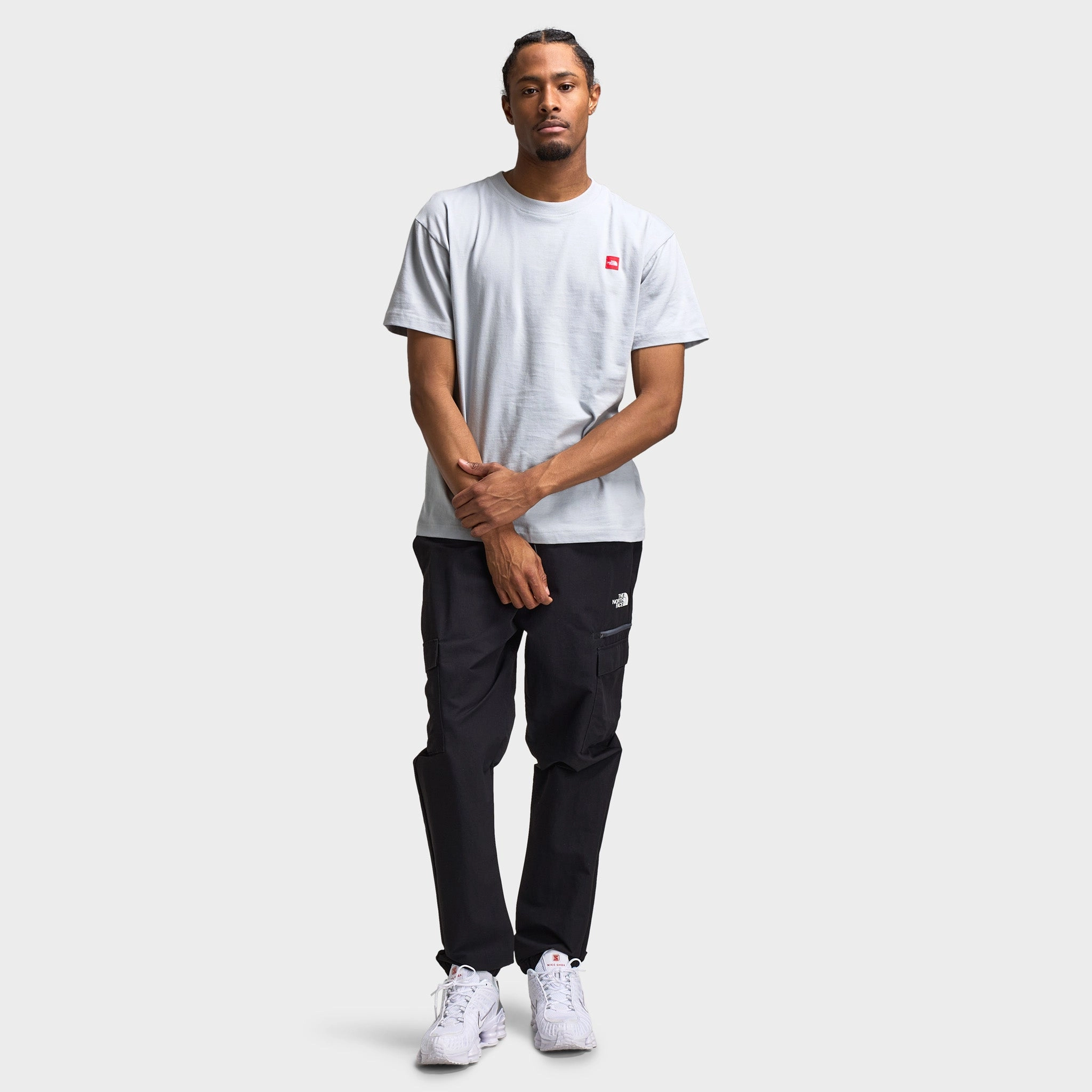 The North Face Red Box Everest Heavyweight T-Shirt / High Rise Grey