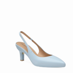The Slingback - Baby Blue Leather 3 Stiletto