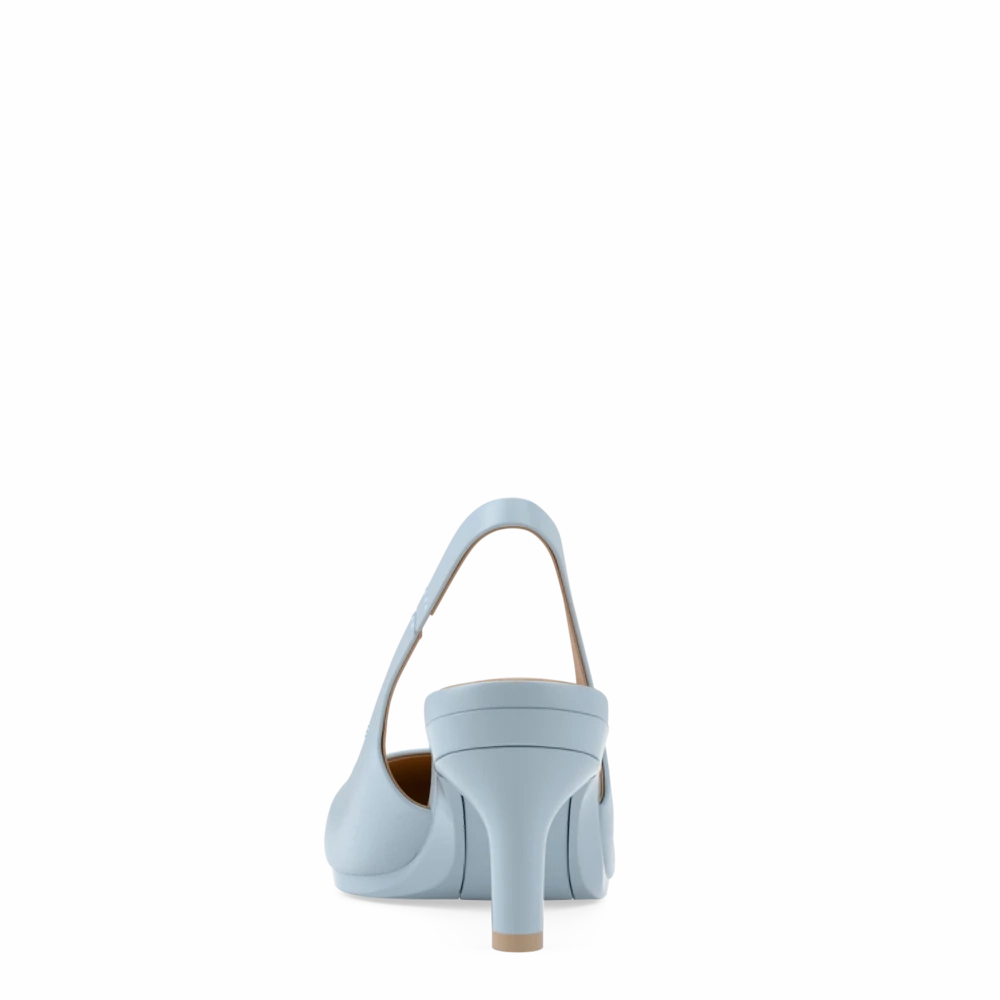 The Slingback - Baby Blue Leather 3 Stiletto