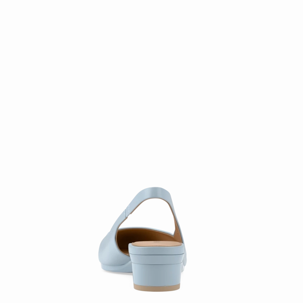 The Slingback - Baby Blue Leather