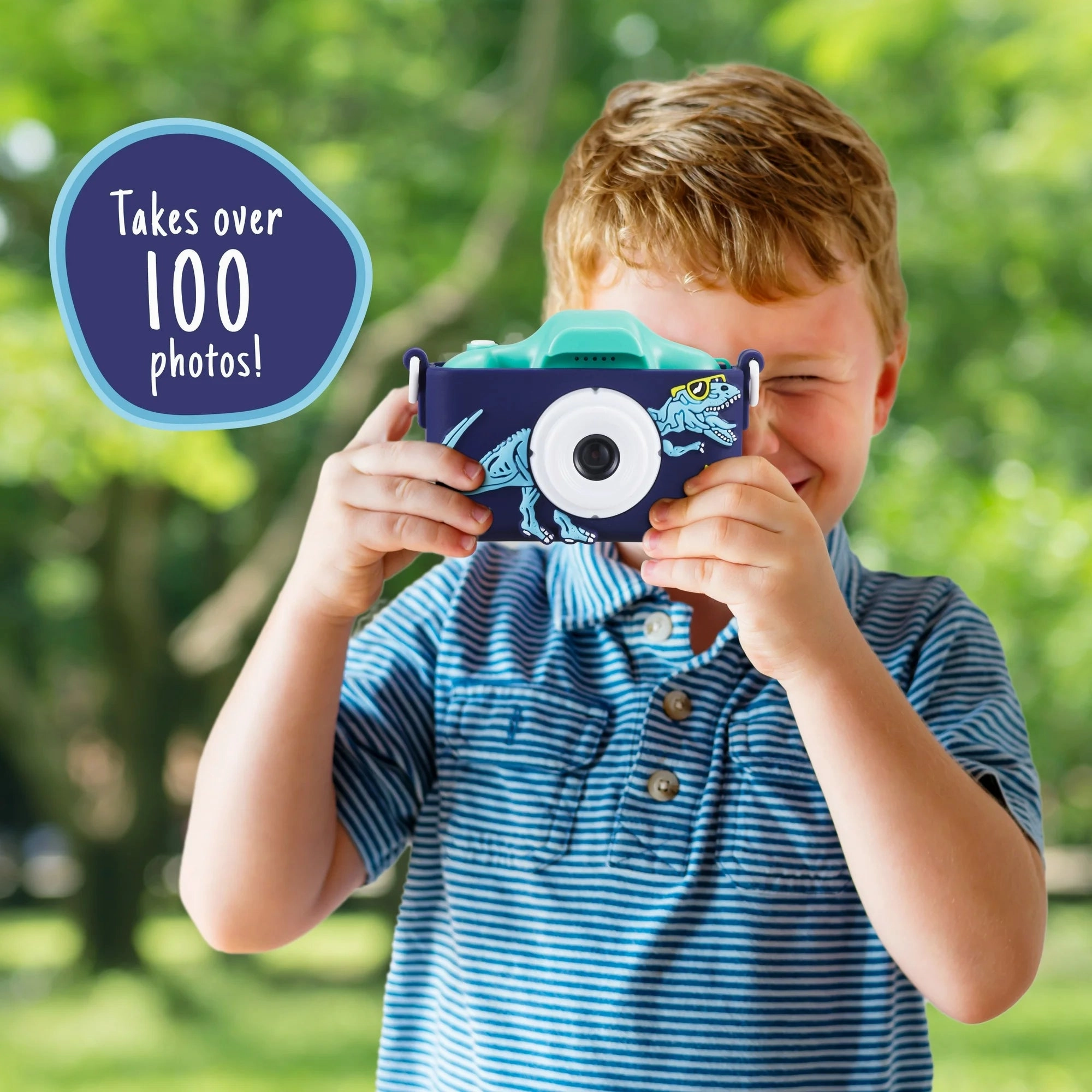 Vivitar 44379A-DINO Kidzcam 8MP Camera for Kids, Dinosaur Cam with 1080p Video and Games, Green