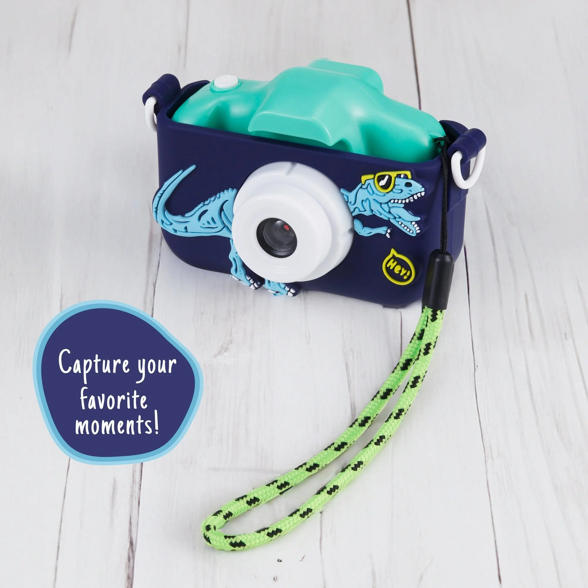 Vivitar 44379A-DINO Kidzcam 8MP Camera for Kids, Dinosaur Cam with 1080p Video and Games, Green