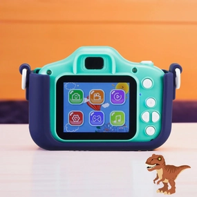 Vivitar 44379A-DINO Kidzcam 8MP Camera for Kids, Dinosaur Cam with 1080p Video and Games, Green