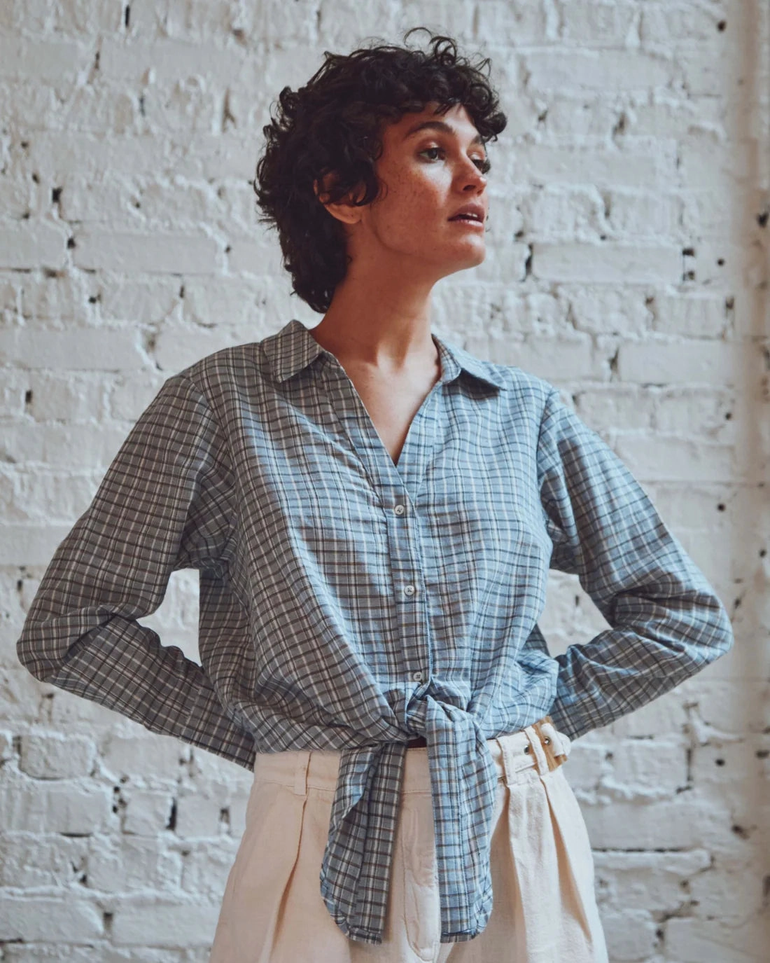 Women Blouse Khadi Bombay - قصيرة
